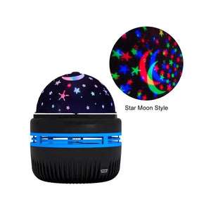 Luzes Noturnas LED Céu Estrelado Lâmpada Projetora USB Bola Mágica Luzes de Natal Lua Estrela Decorações Atmosféricas para Casa