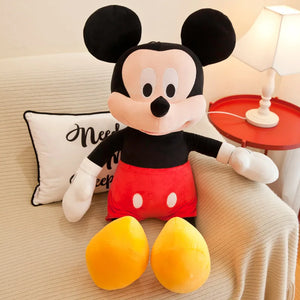 Brinquedos de Pelúcia Mickey Mouse de 35cm Kawaii Anime Mickey Minnie Modelos de Pelúcia Decorativos para Bonecas Presente de Aniversário para Crianças