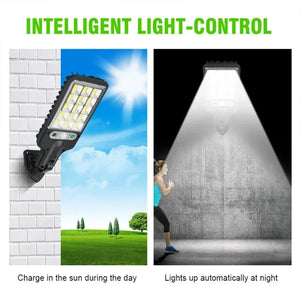 1/2/3/4PCS Luzes Solares para Exterior 3 Modos 200COB Lâmpada de Rua à Prova d'Água com Sensor de Movimento Iluminação de Segurança para Jardim Pátio Caminho Quintal