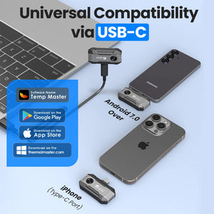 (iPhone&Android) Câmera térmica P1 para Android para iPhone 320*240 X³IR Resolução 600℃ 25Hz Câmera de Inspeção de Casa HVAC