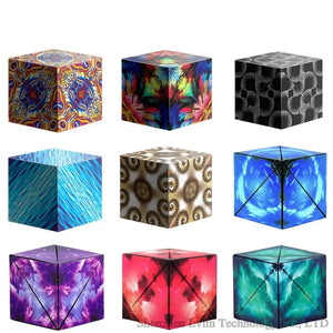 Variedade Geométrica Cubo Mágico Magnético Anti Estresse 3D Cubo de Quebra-Cabeça de Mão para Crianças Aliviador de Estresse Brinquedo Fidget