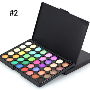 Paleta de Sombras Glitter 40/74/78 Cores Matte à Prova d'Água Longa Duração Pó Compacto Kit de Cosméticos Ferramentas de Maquiagem para Mulheres Fashion