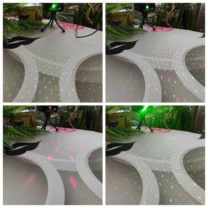 ESHINY Mini 2 em 1 R&G Laser Padrões de Estrelas Completos Projetor DJ Dança Disco Bar Bola Mágica LED Festa Natal Efeito de Luz de Palco Y10