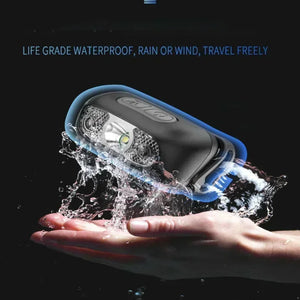 Lanterna de Cabeça de Luz Forte Mini LED Pesca Noturna Lanterna Poderosa Lanterna de Cabeça para Camping ao Ar Livre à Prova d'Água Portátil com Sensor LED