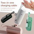 Mini Power Bank de 10000mAh com Carregamento Sem Fio Rápido e Cabo Embutido para o Dia a Dia e Trabalho no Escritório