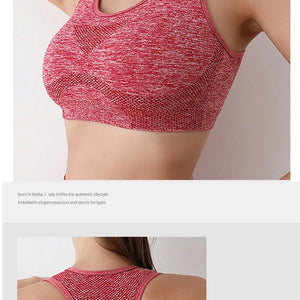 Sutiã Push Up Respirável para Mulheres, Roupas de Esporte, Corrida, Yoga, Fitness