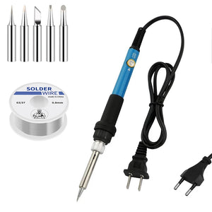 Ferro de Solda Elétrico com Temperatura Ajustável 110V/220V 60W Ferro de Solda Profissional Lápis de Calor Ferramenta de Reparação de Solda