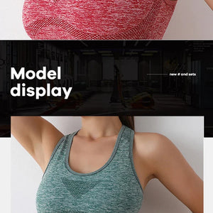 Sutiã Push Up Respirável para Mulheres, Roupas de Esporte, Corrida, Yoga, Fitness