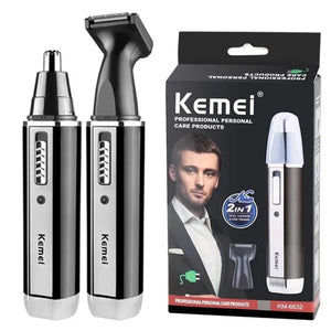 Kemei 4 em 1 aparador para homens Aparador elétrico de nariz e orelha Aparador recarregável para cabelo, barba, nariz e orelha Kit de cuidados pessoais