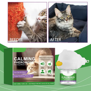 Reabastecimento do Kit Difusor Calmante para Gatos: Humor Calmante, Relaxante, Antiansiedade, Alívio do Estresse, Confortante para Animais de Estimação, Feromônio