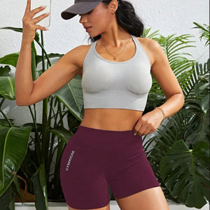 Calças Curtas de Treino de Cintura Alta para Mulheres