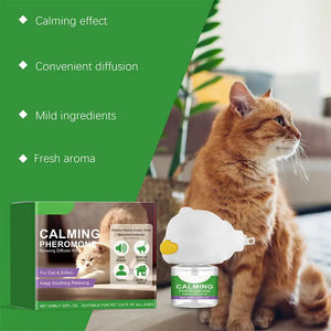 Reabastecimento do Kit Difusor Calmante para Gatos: Humor Calmante, Relaxante, Antiansiedade, Alívio do Estresse, Confortante para Animais de Estimação, Feromônio