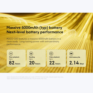 Smartphone POCO C85 Versão Global 6,9" display Dot Drop bateria de 6000mAh Câmera de 50MP 33W Helio G81-Ultra NFC