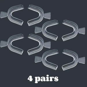 1-4 pares de Alinhadores de Dentes Unissex de Silicone Invisível, Bandeja Ortopédica Dental para Clareamento e Endireitamento, Uso Noturno, Ferramenta de Cuidado Dental
