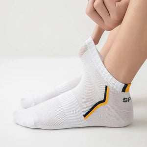 30 Pares de Meias Masculinas Meia de Malha Respirável Curta Casual Meias de Esporte com Bloco de Cores Meias Esportivas Absorvem Suor Tornozelo