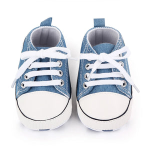 New Baby Shoes Boys Girls Classic Canvas Casual Sneakers Spring Newborn First Walker Toddler Soft Sole Non-Slip Walking Shoes