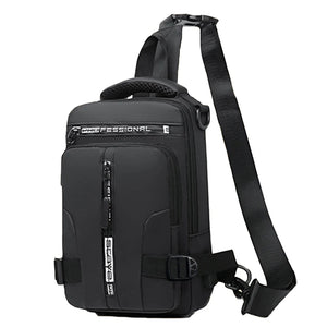 Mochila de ciclismo para homens, bolsa de peito masculina, bolsa de ombro casual para homens, bolsa transversal leve e de grande capacidade