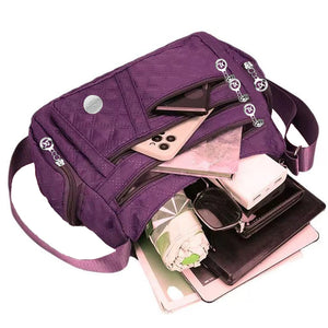 Bolsa transversal quadrada, versátil para homens e mulheres, nova bolsa grande, bolsa de tecido, bolsa de ombro estilo Oxford, fashionável