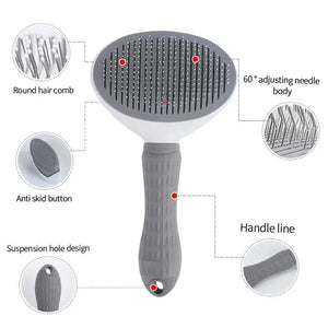 Escova de Cabelo para Cães, Pente para Gatos, Escova Removedora de Pelos para Cães e Gatos, Ferramentas de Higiene para Filhotes e Gatinhos, Acessórios para Cães, Suprimentos para Animais de Estimação