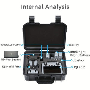Adequado para Estojo de Armazenamento DJI 5 Pro, Estojo à Prova de Explosão 5 Pro, Estojo Portátil de Casco Rígido de Grande Capacidade