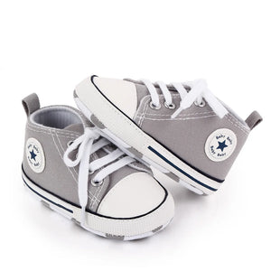 New Baby Shoes Boys Girls Classic Canvas Casual Sneakers Spring Newborn First Walker Toddler Soft Sole Non-Slip Walking Shoes