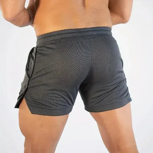 Bermuda de Basquete Masculina com Padrão Geométrico, Cintura Média, Microelástica, Rápido Secagem, Respirável, Calças Esportivas para Corrida e Fitness
