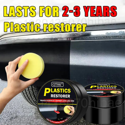 Restaurador de Plástico para Carros Voltar ao Preto Brilhante Produtos de Limpeza para Carros Restaurador de Plástico e Couro Polidor de Carro e Renovador de Revestimento de Reparação