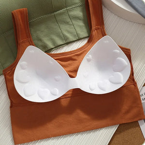Top de Fitness Sem Costura para Mulheres, Sutiã de Yoga à Prova de Choque, Top de Sutiã Esportivo Push Up, Top de Treino para Academia