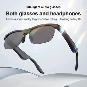 Óculos Inteligentes com IA Tradução Chamadas Sem Mão Chat com IA Registro de Conversas Reprodução de Música Homens Óculos de Sol Bluetooth Controle por Toque Câmera