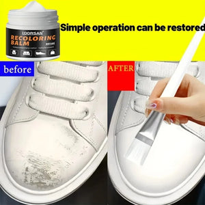 Novo Restaurador de Bordas Brancas para Calçados 35g - Creme Profissional para Reparação de Calçados para Tênis, Botas, Couro, Aplicação Fácil de Cor