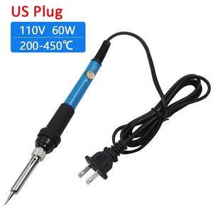Ferro de Solda Elétrico com Temperatura Ajustável 110V/220V 60W Ferro de Solda Profissional Lápis de Calor Ferramenta de Reparação de Solda