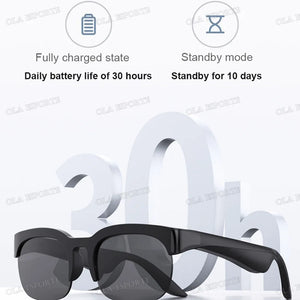 Novos Óculos de Sol Inteligentes Bluetooth V5.3 Chamadas Fones de Ouvido para Esportes ao Ar Livre HIFI Tecnologia Preta Anti-toque UV Para Homens e Mulheres