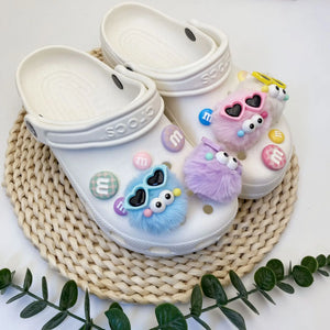 Charms para Sapatos DIY 3D Estereoscópico Bola de Cabelo Gênio Decoração Fivela para Acessórios de Charms para Sapatos Presente para Meninas em Festa