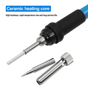 Ferro de Solda Elétrico com Temperatura Ajustável 110V/220V 60W Ferro de Solda Profissional Lápis de Calor Ferramenta de Reparação de Solda