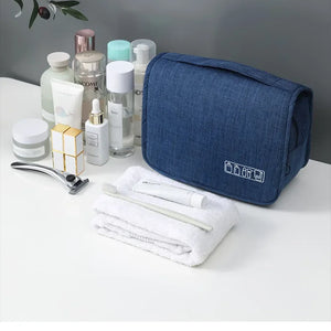 Bolsa de Armazenamento Portátil de Tecido Oxford para Homens, Organizador de Artigos de Higiene, Bolsa de Cosméticos para Mulheres, Necessaire de Viagem Impermeável e Suspensa