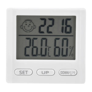 Estação Meteorológica de Casa com Relógio Eletrônico, Medidor de Temperatura e Umidade, Alarme, Termômetro LED, Termo-Higrômetro Multifuncional