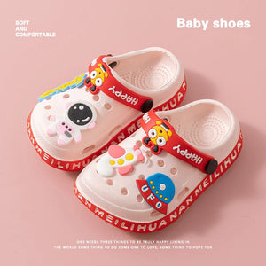 Sapatos  Crianças  Sandálias de Bebê de Cartoon com Solado Macio – Sandálias Infantis Ultra-Leves e Antiderrapantes com Ponta Fechada para Meninos e Meninas na Praia