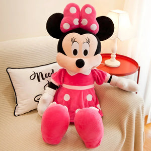 Brinquedos de Pelúcia Mickey Mouse de 35cm Kawaii Anime Mickey Minnie Modelos de Pelúcia Decorativos para Bonecas Presente de Aniversário para Crianças