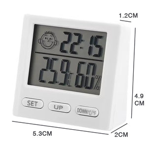 Estação Meteorológica de Casa com Relógio Eletrônico, Medidor de Temperatura e Umidade, Alarme, Termômetro LED, Termo-Higrômetro Multifuncional