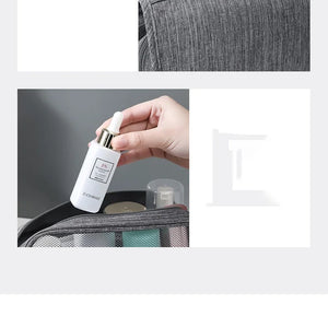 Bolsa de Armazenamento Portátil de Tecido Oxford para Homens, Organizador de Artigos de Higiene, Bolsa de Cosméticos para Mulheres, Necessaire de Viagem Impermeável e Suspensa