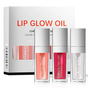 Conjunto de Óleo Labial Hidratante Jelly de Cristal Gloss Labial Volumizador Maquiagem Gloss Labial Sexy Óleo Iluminador Labial Tinta Volumizadora