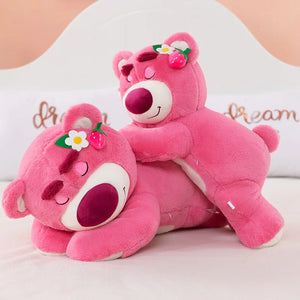 Disney 30cm História Lotso Urso Fofo Morango Sofá Almofada Pelúcia Brinquedos de Pelúcia para Crianças Meninas Amigos Festivais Presente de Aniversário