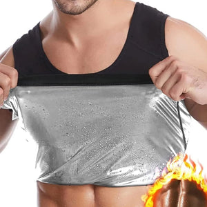 Camisa de Sauna para Homens, Camiseta de Suor de Sauna de Manga Curta, Colete de Sauna para Homens, Regata de Exercício na Academia