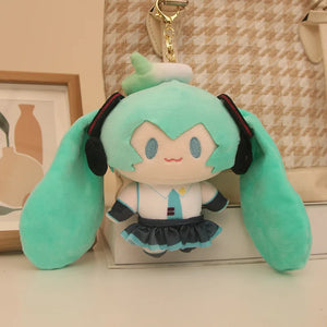 6 Estilos Novos 13-18cm Kawaii Meninas Anime Pingente de Pelúcia Chaveiro Chaveiros de Pelúcia Fofos Presentes de Aniversário para Meninas Mulheres Bolsa Pendurada