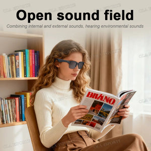 Novos Óculos de Sol Inteligentes Bluetooth V5.3 Chamadas Fones de Ouvido para Esportes ao Ar Livre HIFI Tecnologia Preta Anti-toque UV Para Homens e Mulheres