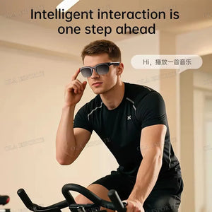 Novos Óculos de Sol Inteligentes Bluetooth V5.3 Chamadas Fones de Ouvido para Esportes ao Ar Livre HIFI Tecnologia Preta Anti-toque UV Para Homens e Mulheres