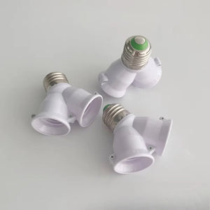 2in1 greenE27LED Base Light Lamp Bulb Socket E27 to 2-E27 Splitter Adapter HOT base