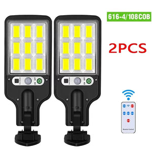 Nova Luz Solar LED 300000LM Lâmpada Solar Externa com Sensor de Movimento 4 Modos à Prova d'Água IP65 Luz Solar para Jardim de Rua Lanternas