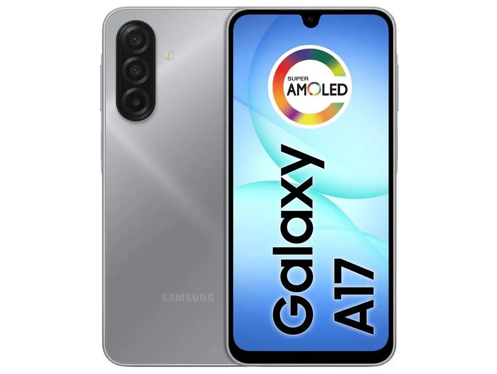 Smartphone Samsung Galaxy A17 128 GB, 4GB RAM, Cinza, 6,7", Câmera Tripla + Selfie de 13MP
