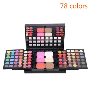 Paleta de Sombras Glitter 40/74/78 Cores Matte à Prova d'Água Longa Duração Pó Compacto Kit de Cosméticos Ferramentas de Maquiagem para Mulheres Fashion